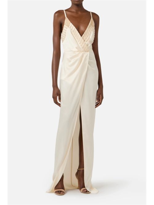 RED CARPET DRESS ELISABETTA FRANCHI | ABR4862E2193 burro